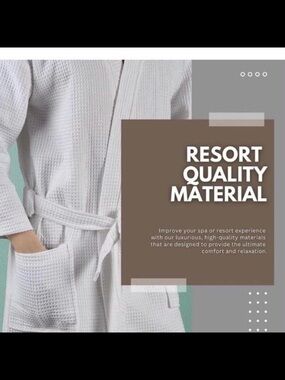 Waffle Weave Spa Robe - White